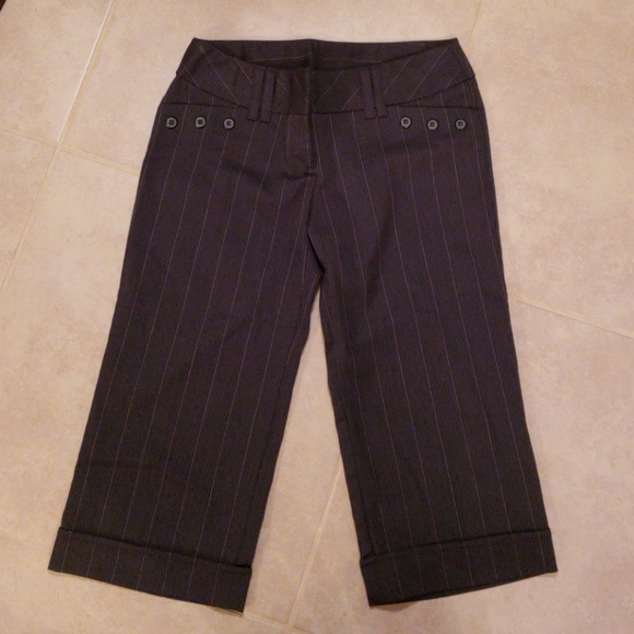 Joe Benbasset Pants - Pinstripe crop dress pants